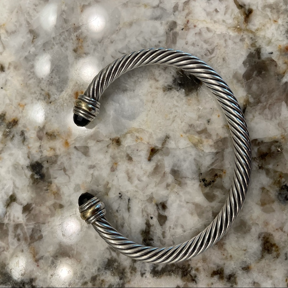 Auth. David Yurman 5MM Classic Cable Black Onyx